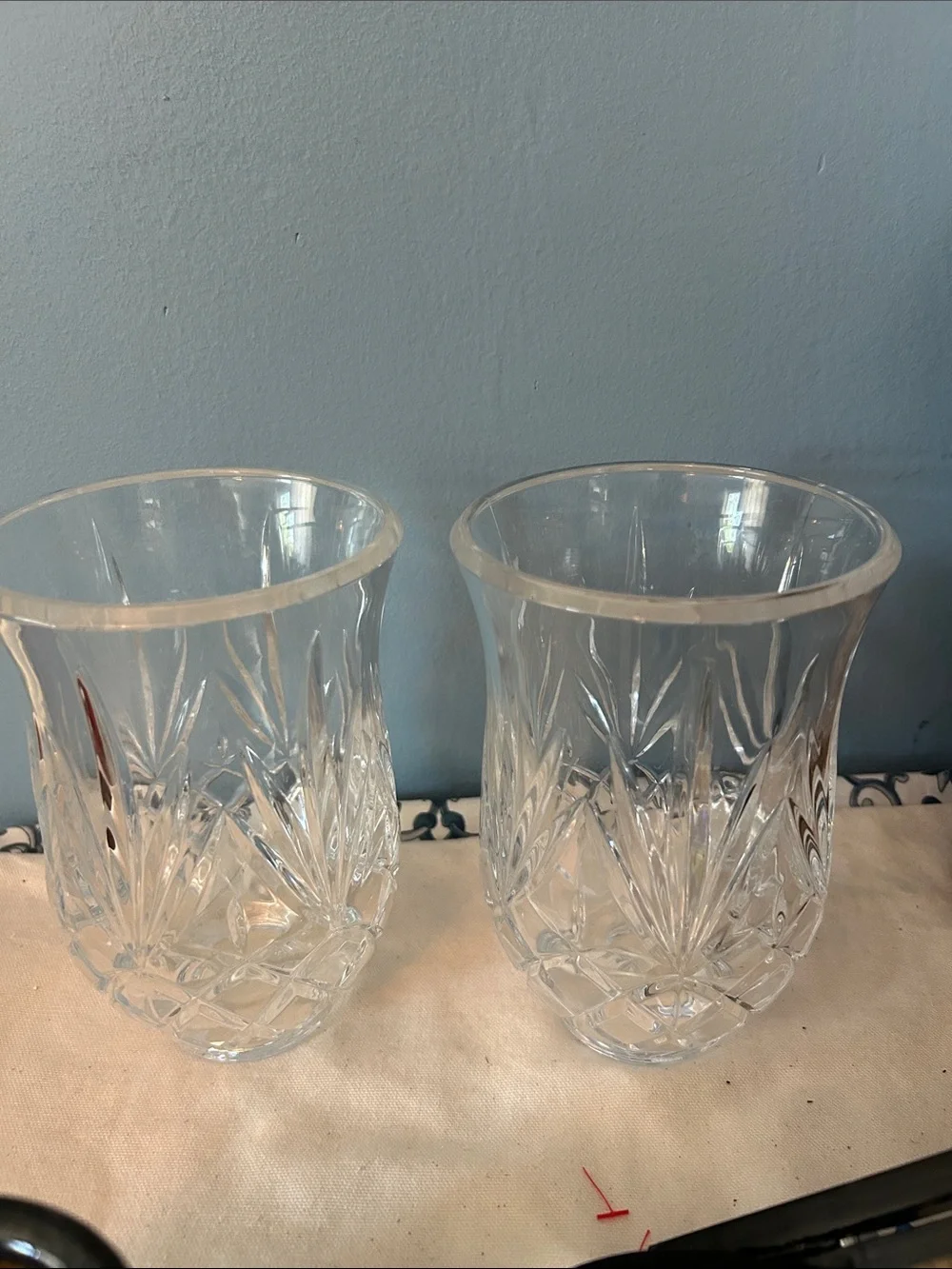 Clear Cut Crystal-Hurricane Lamp Replacement Set - Will sell one